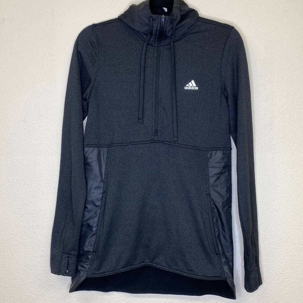 adidas CLIMAWARM Hooded Pullover Half-Zip Jacket Women's Size Small